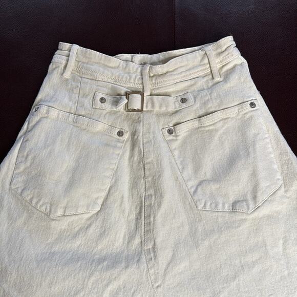 Free People Mint Green Peyton Distressed Denim Skirt - Picture 8 of 9